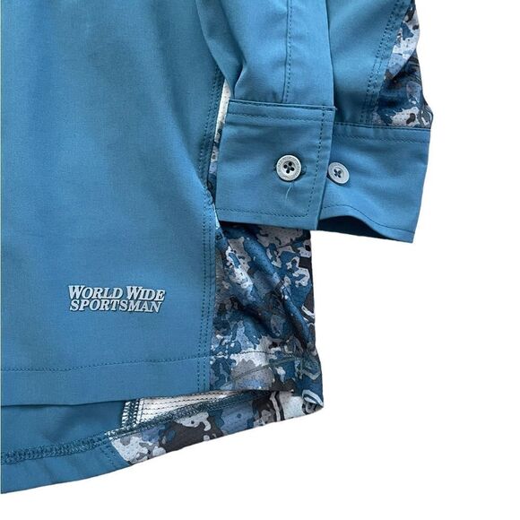 CABELA'S World Wide Sportsman Shirt Blue Size Large - Picture 5 of 7